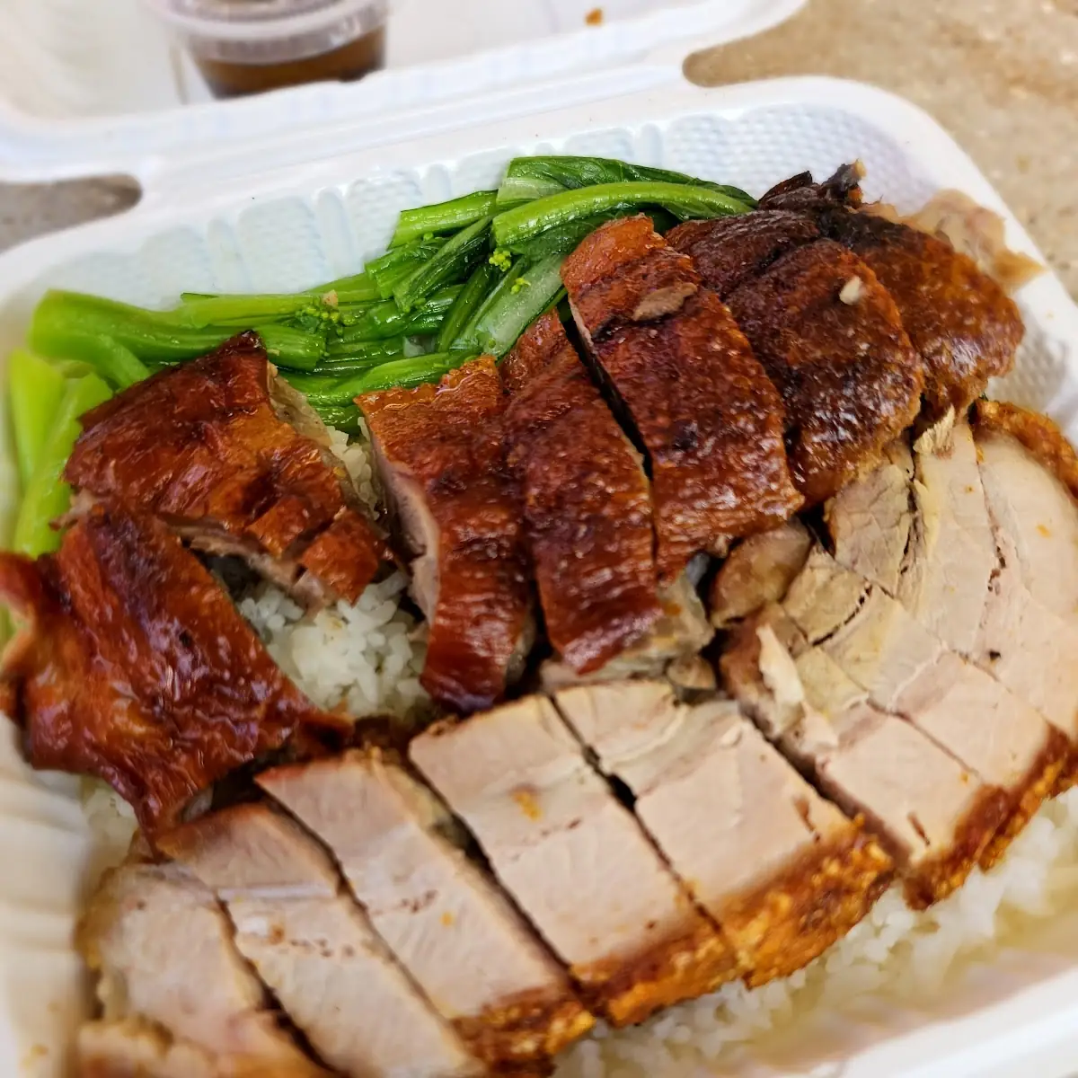 Cold Ginger Chicken Roast Pork Combo