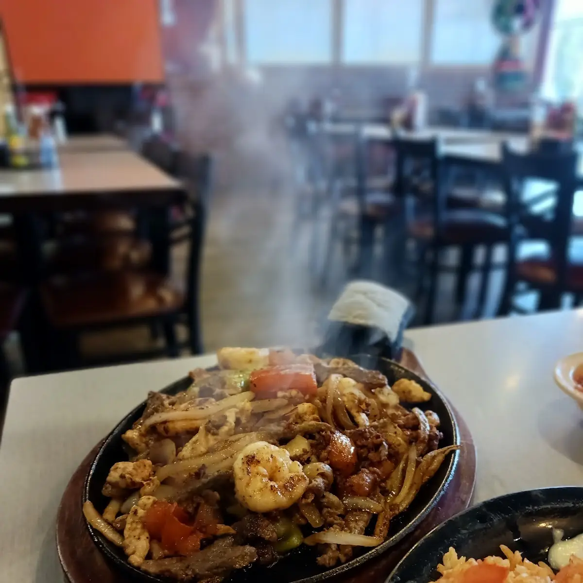 Steak Shrimp Fajitas