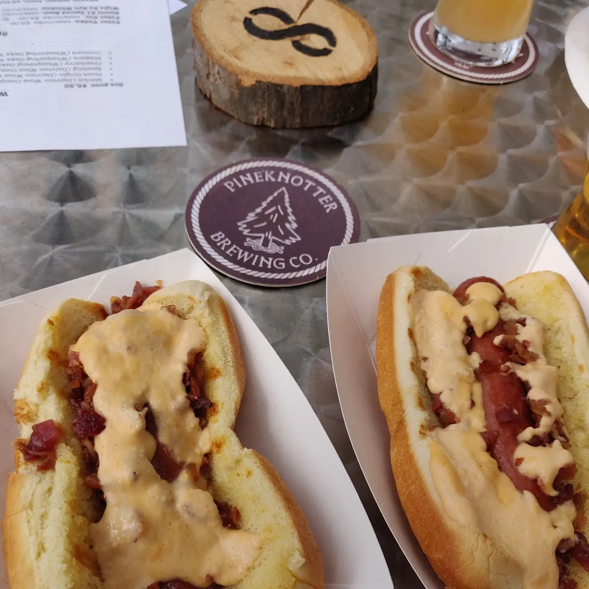 Hot Dog with Bacon and Beer Cheese