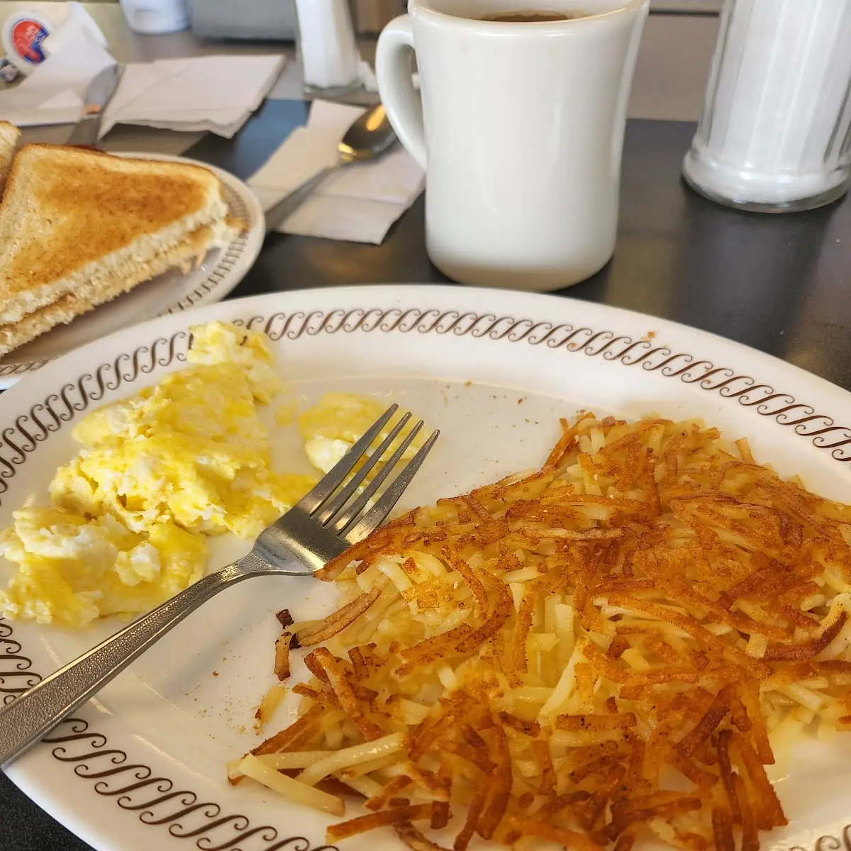 Sausage Gravy and Biscuitsbacon Scrambled Eggs Bacon Hash Browns