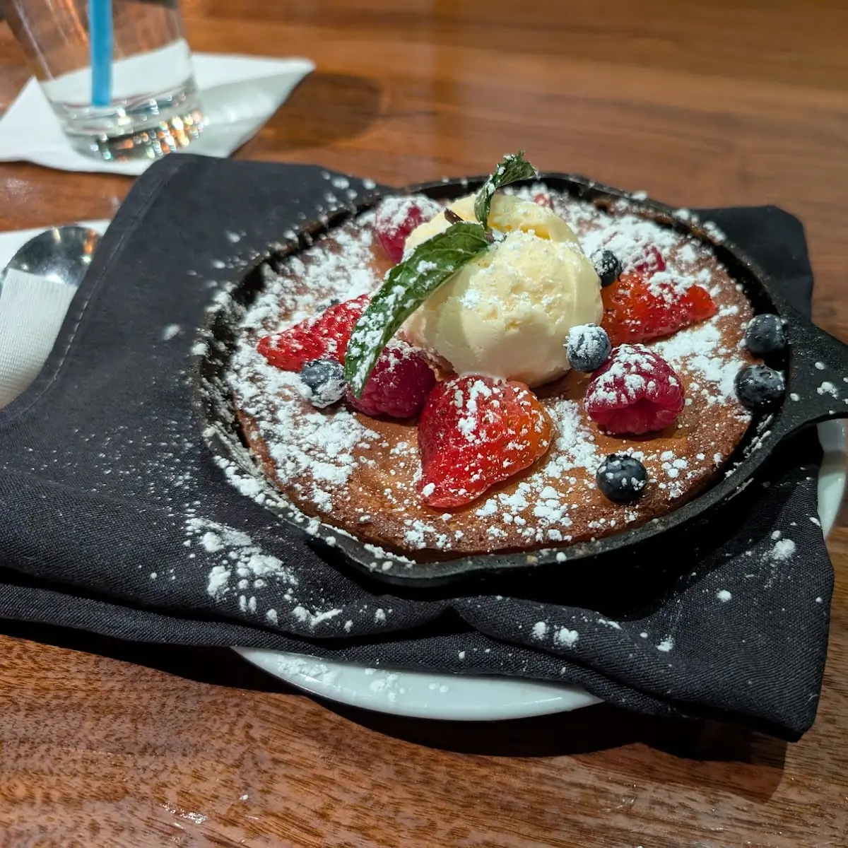 Butter Cake with Vanilla Ice Cream