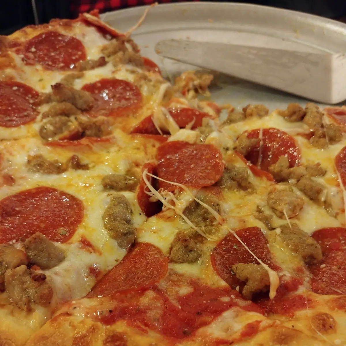 Pepperoni and Sausage Pizza