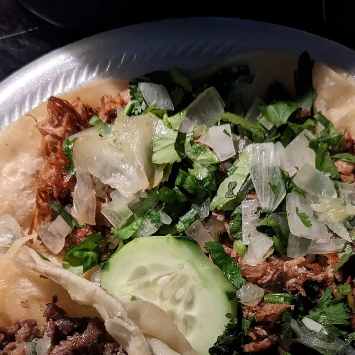 Asada Tacos and Carnitas Tacos