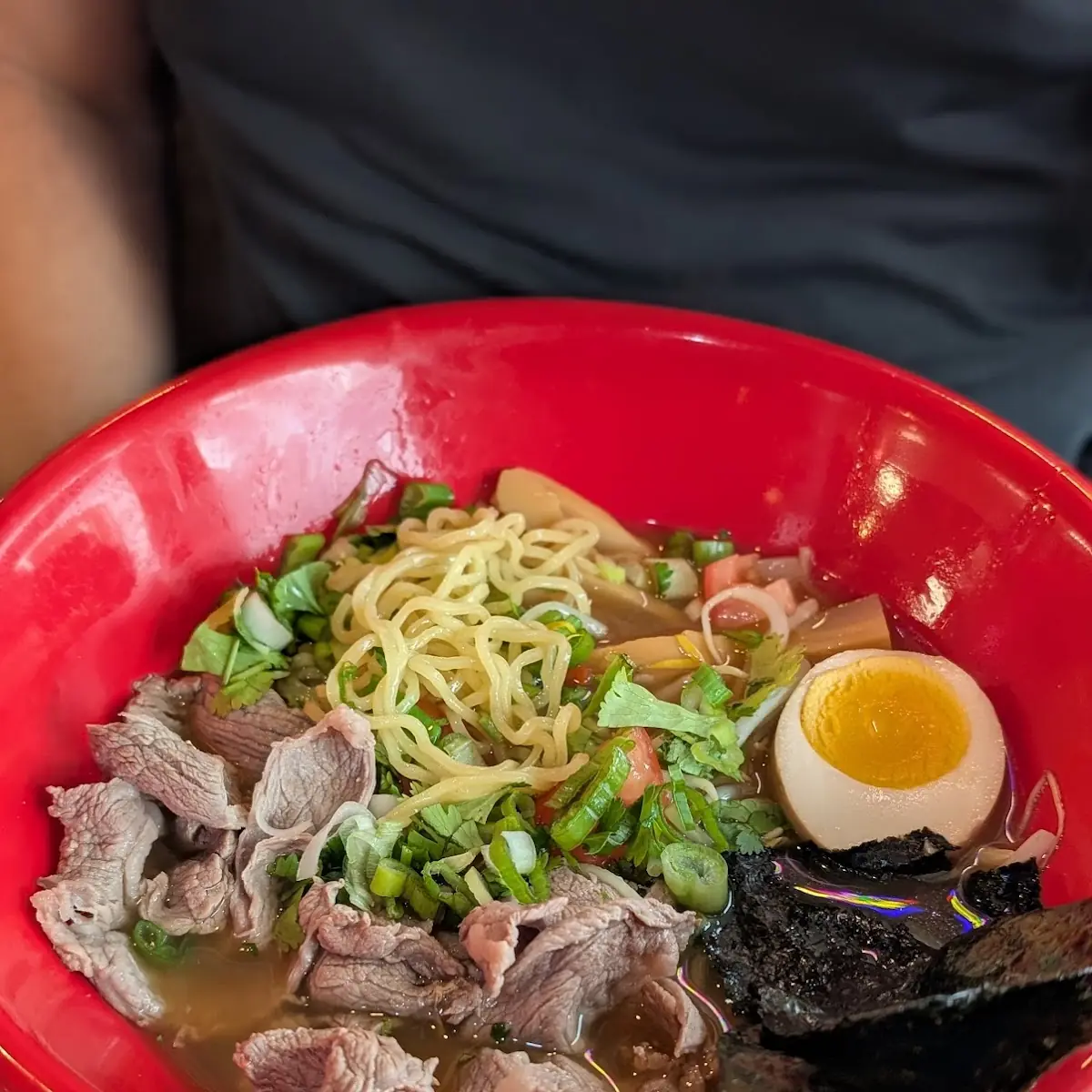 Spicy Pork Ramen with Boiled Egg