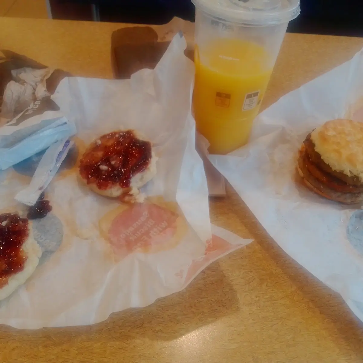Orange Juice & Sausage Biscuits