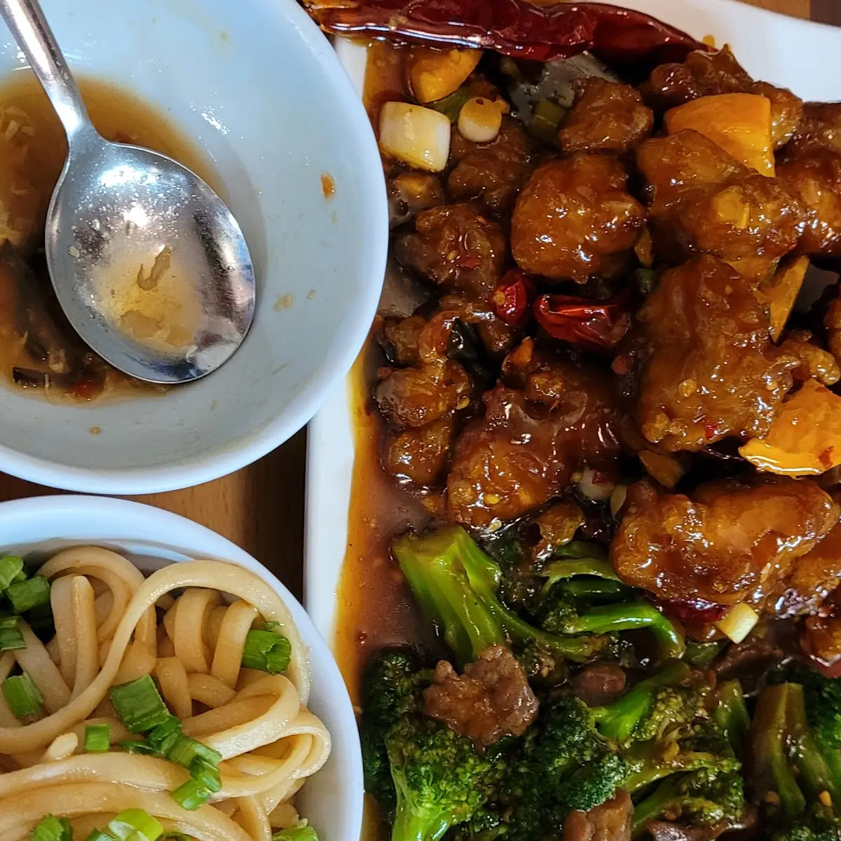 Triple Delight in Garlic Sauce