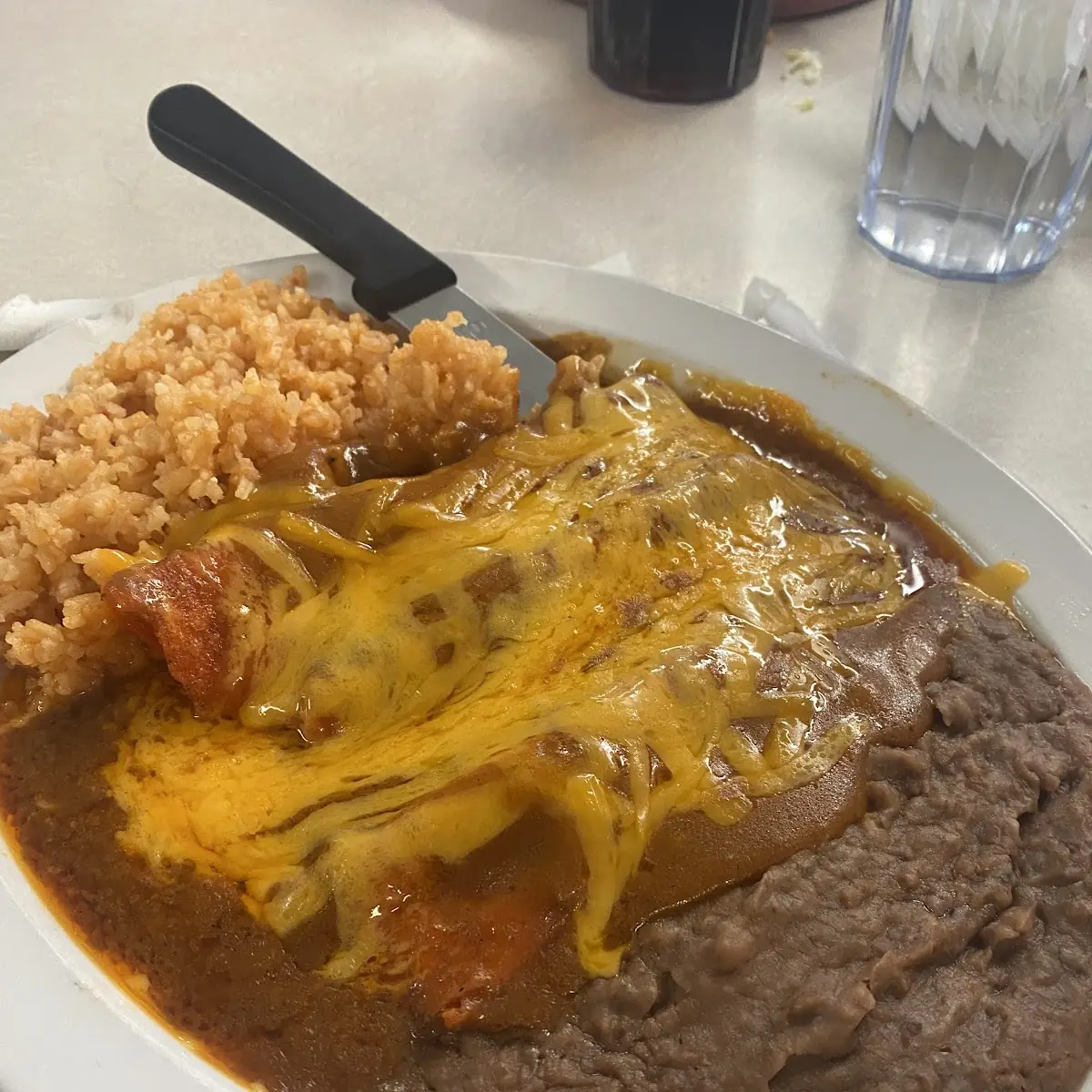 Cheese Enchilada Rice & Beans