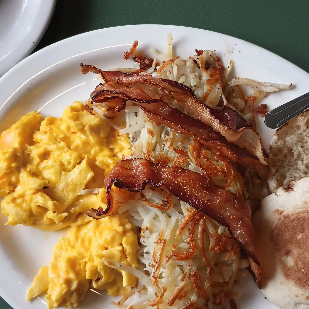 Hash Browns Bacon and Eggs
