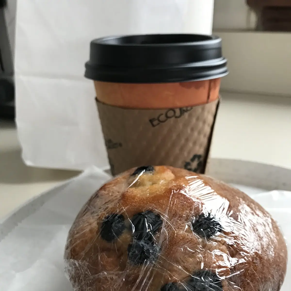 Small Coffee and a Blueberry Muffin