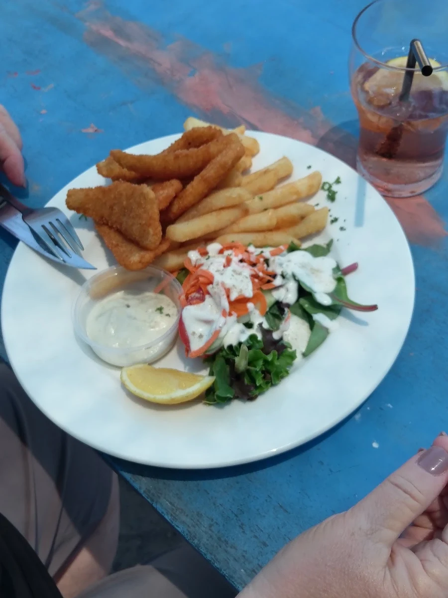 Whiting Salad and Chips