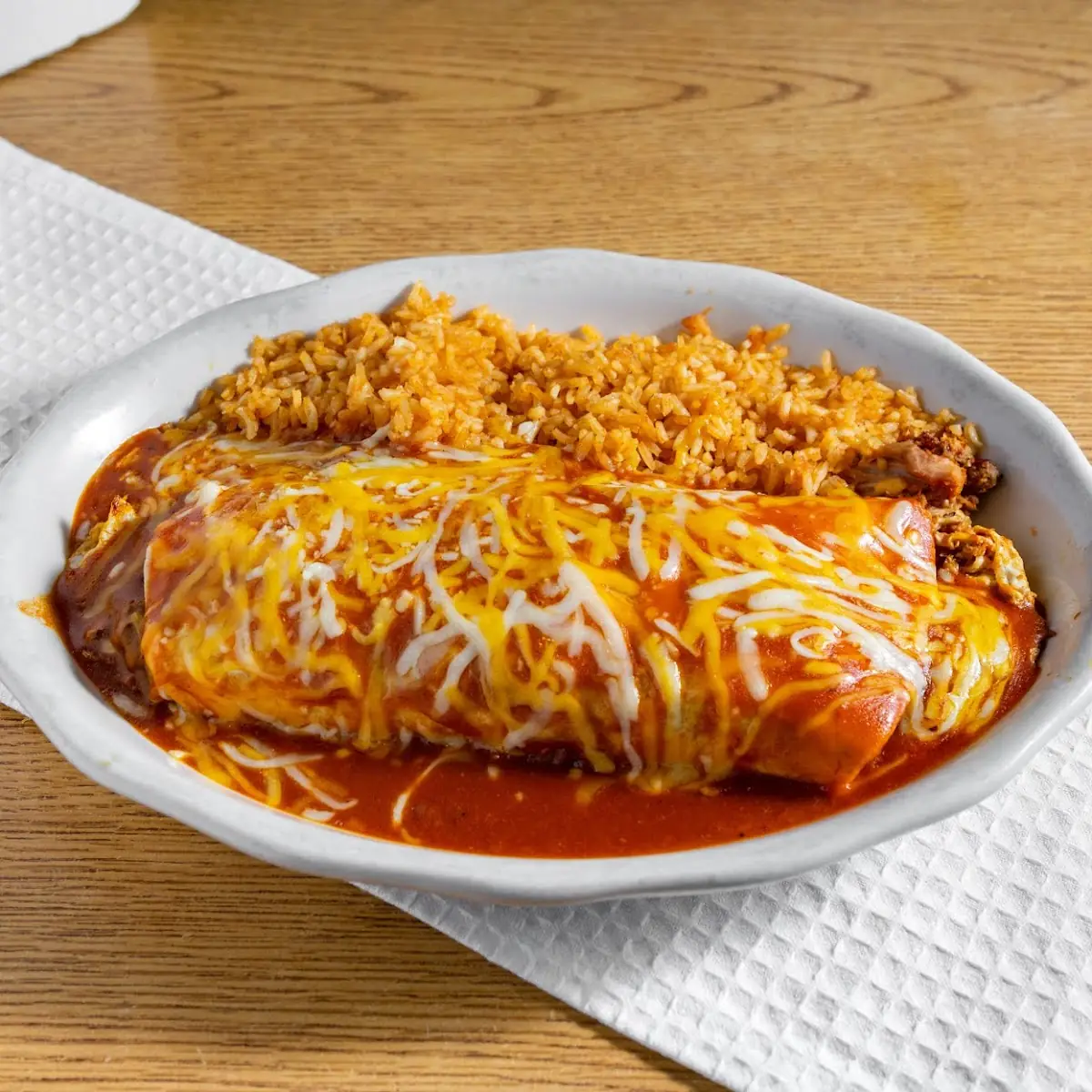 Cheese Enchilada & Rice