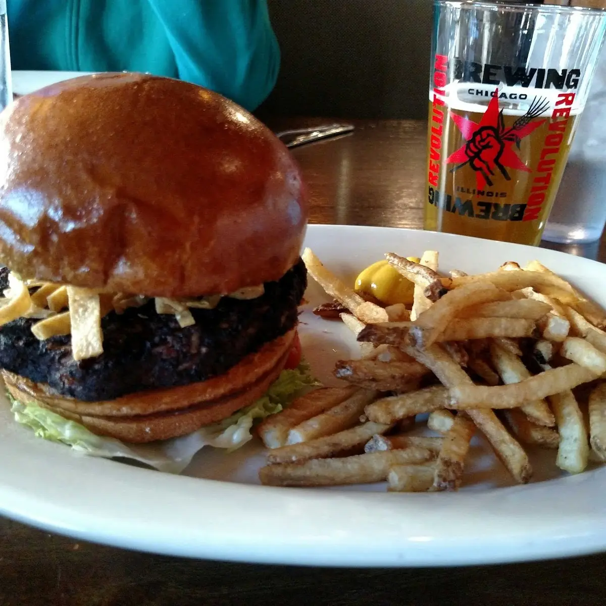 Chipotle Black Bean Burger and Fries