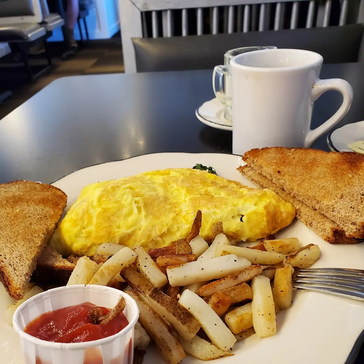 Spinach and Mushroom Omelette
