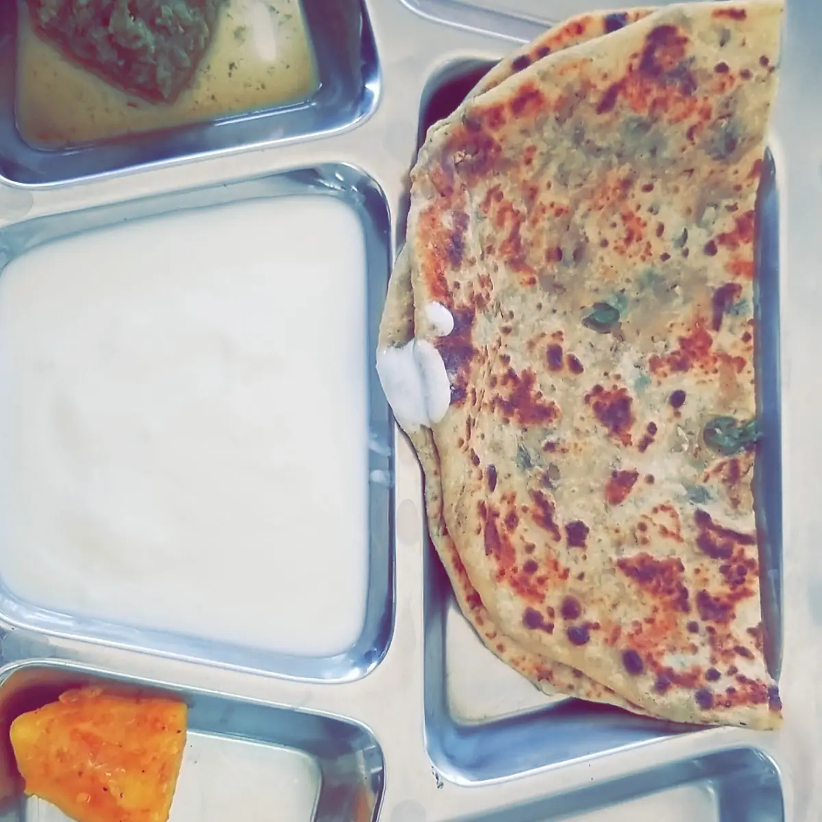 Aloo Paratha with Yogurt