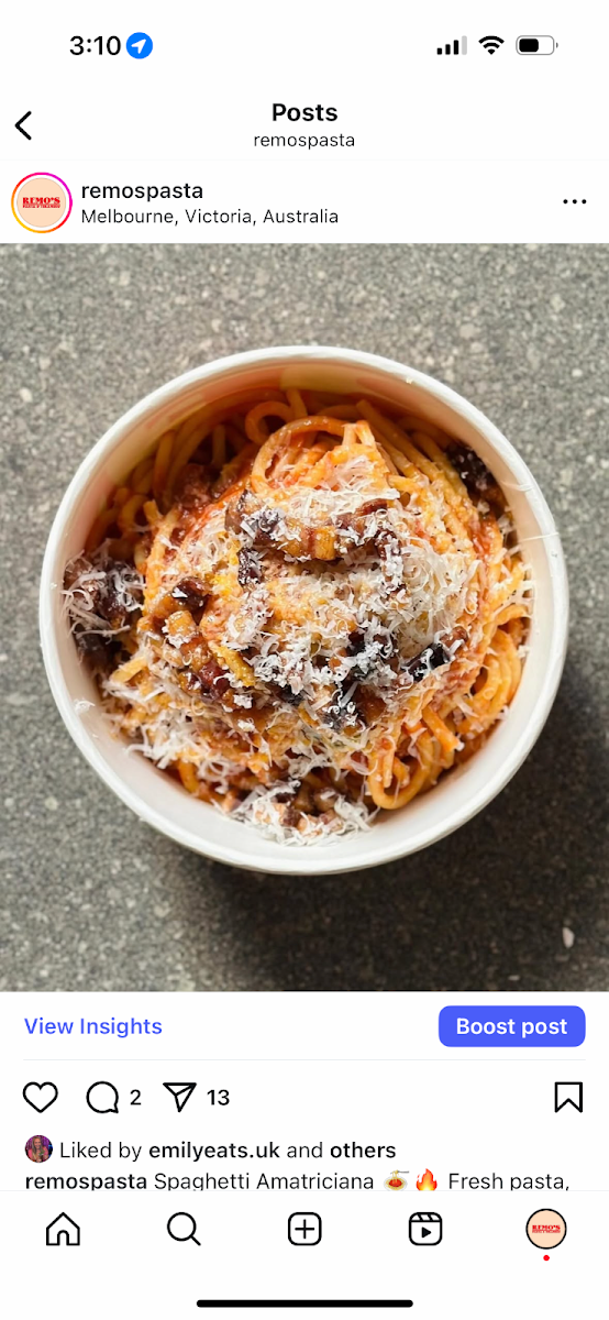 Highlights, Remo’s Pasta & Tiramisu’ Richmond