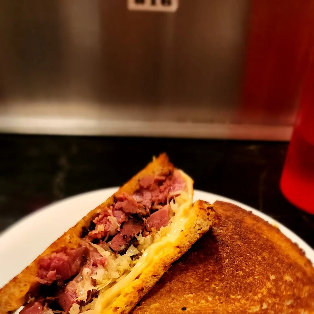 Pastrami Sandwich with Coffee