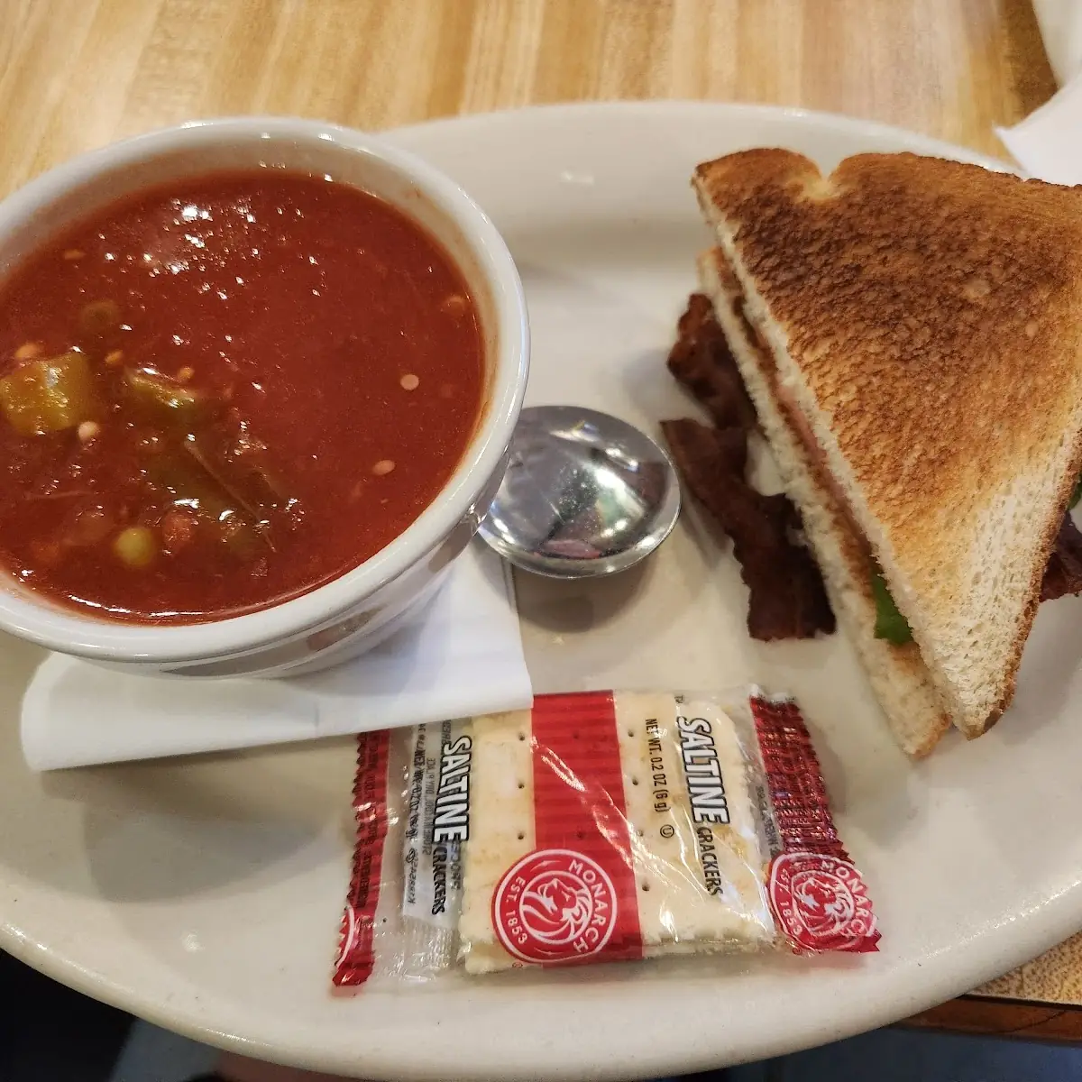 Vegetable Soup and Sandwich Combo