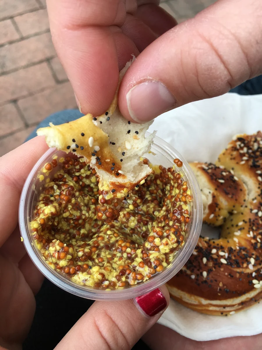 Everything Pretzel with Grainy Mustard