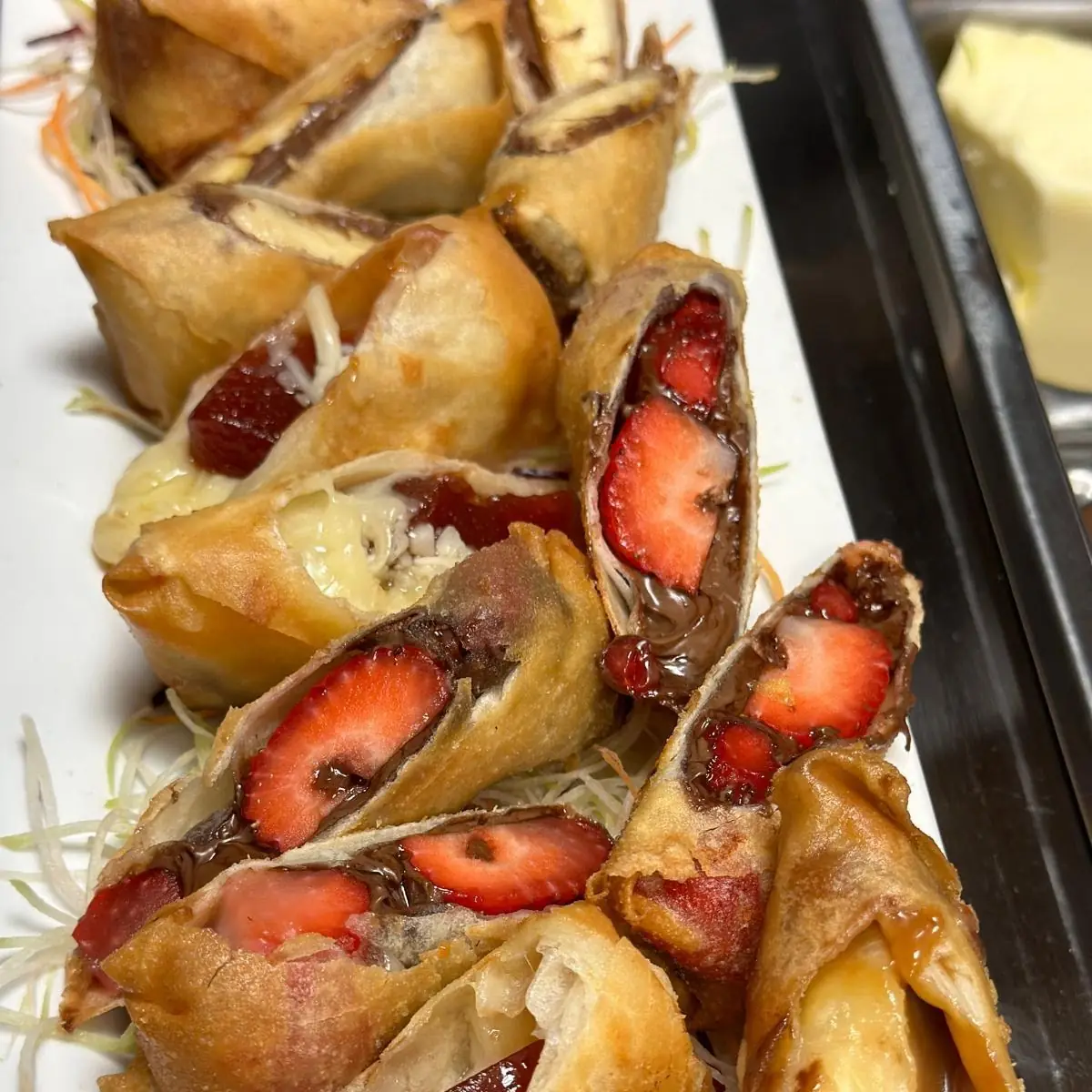 Sweet Spring Rolls Banana with Nutella