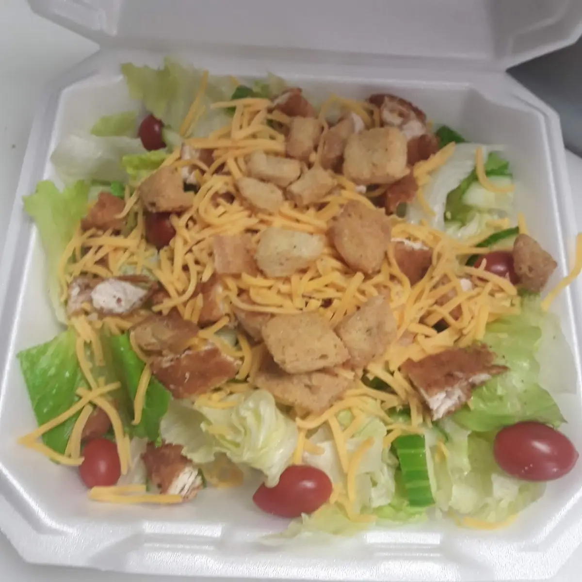 House Salad with Fried Chicken