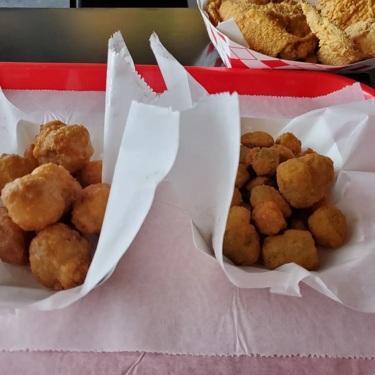 Fried Mushrooms and Okra