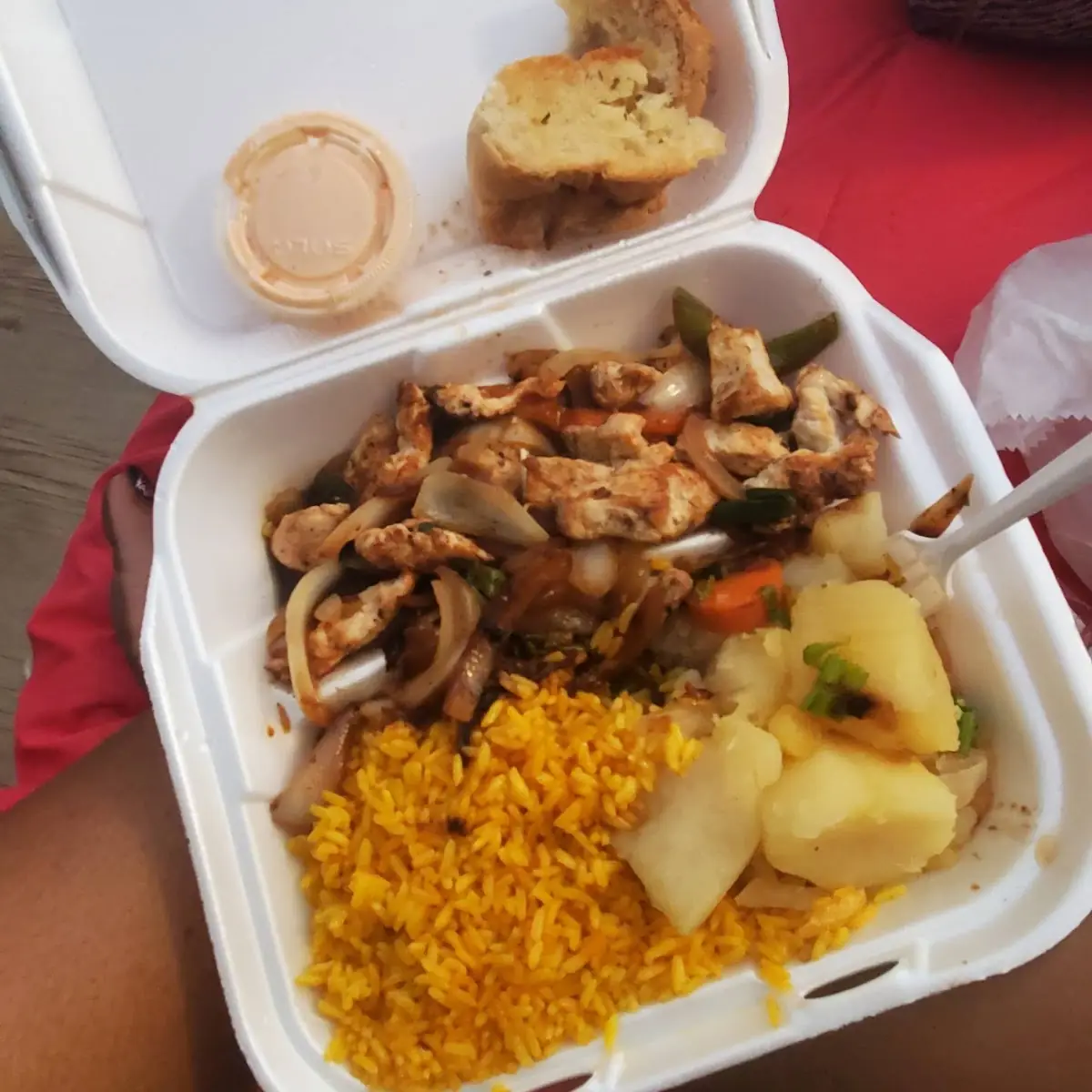 Pepper Chicken with Garlic Potatoes