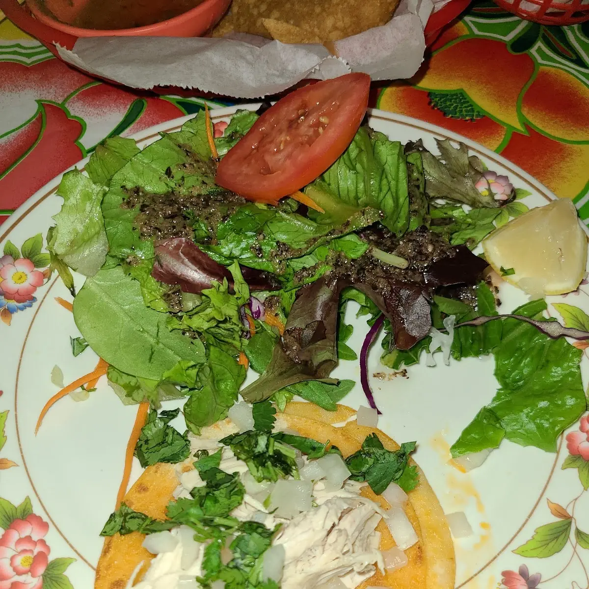 Chicken Taco and Side Salad