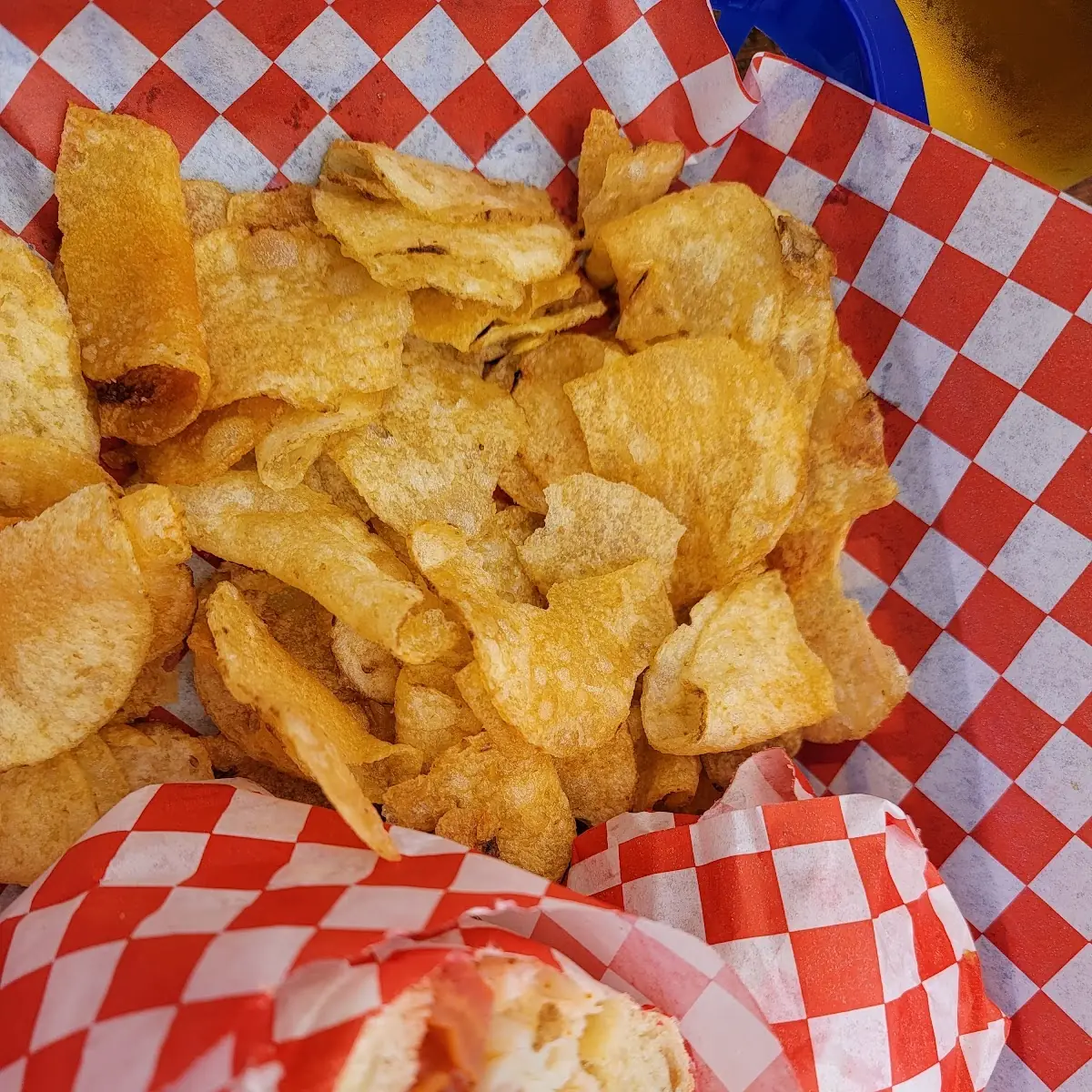 Crab Roll and Potato Chips