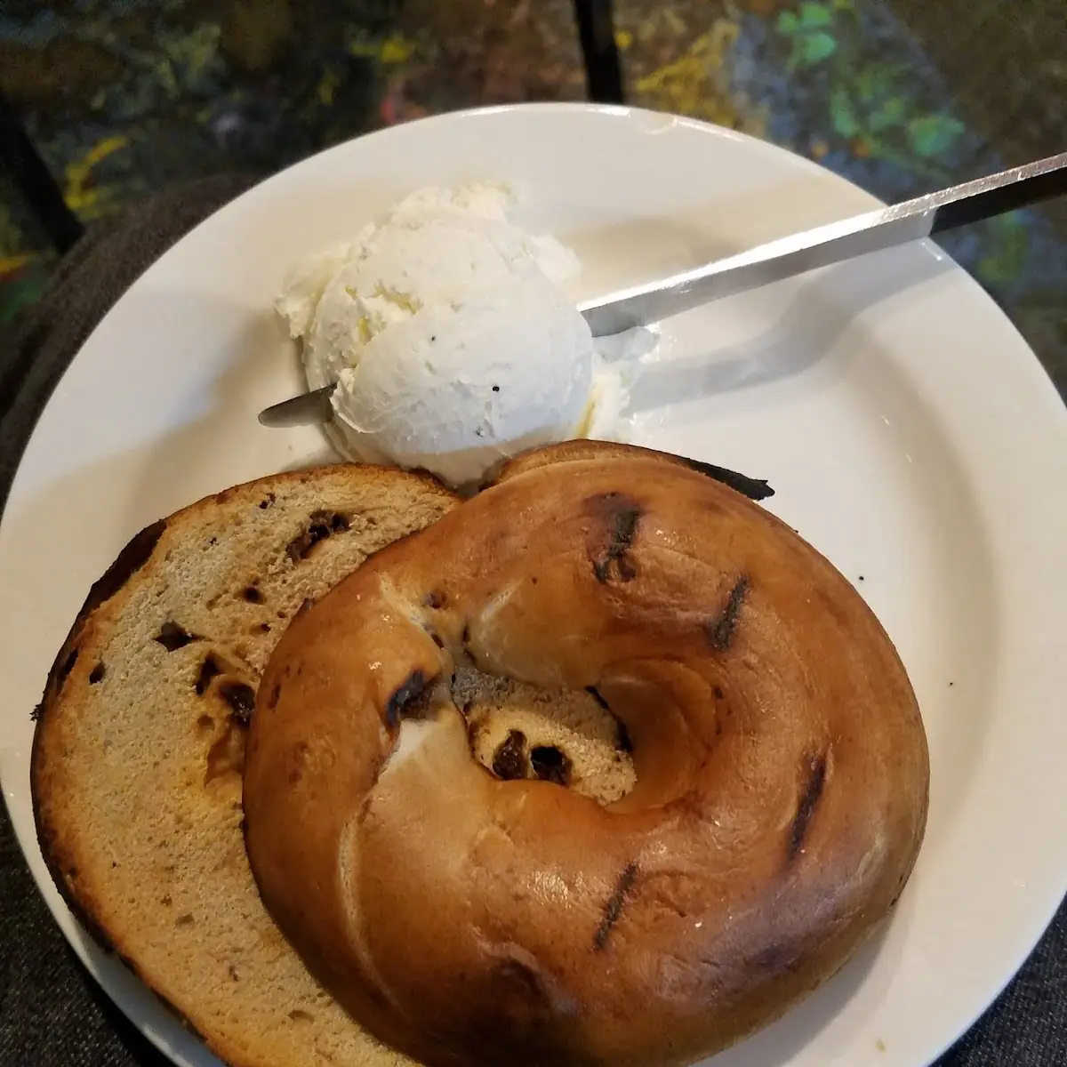 Cinnamon Raisin Bagel with Cream Cheese