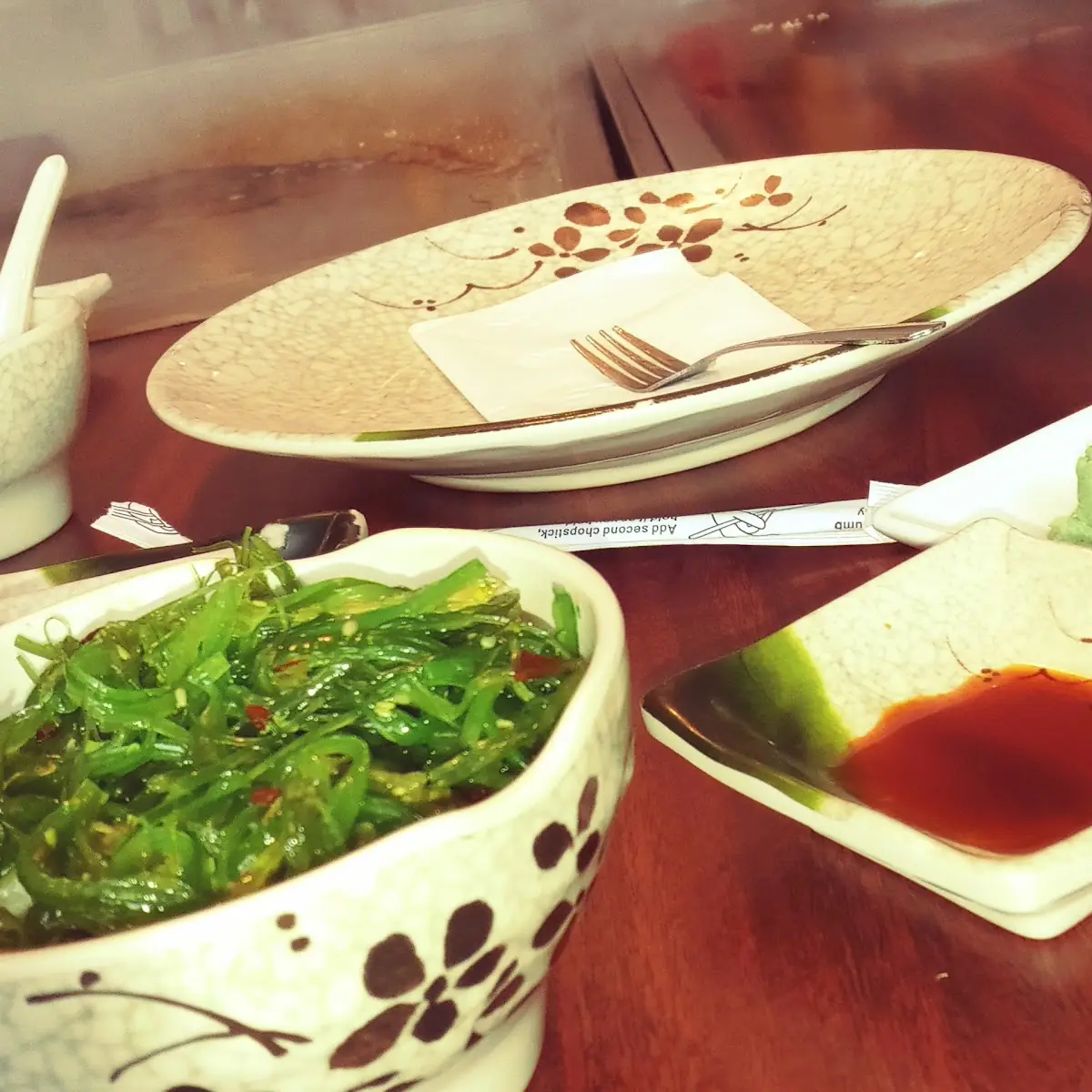 Seaweed Salad Crab Rangoon Eel Sashimi