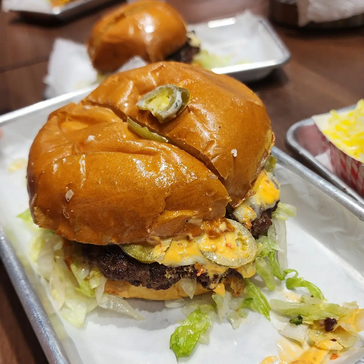 Double Cheeseburger with Lettuce