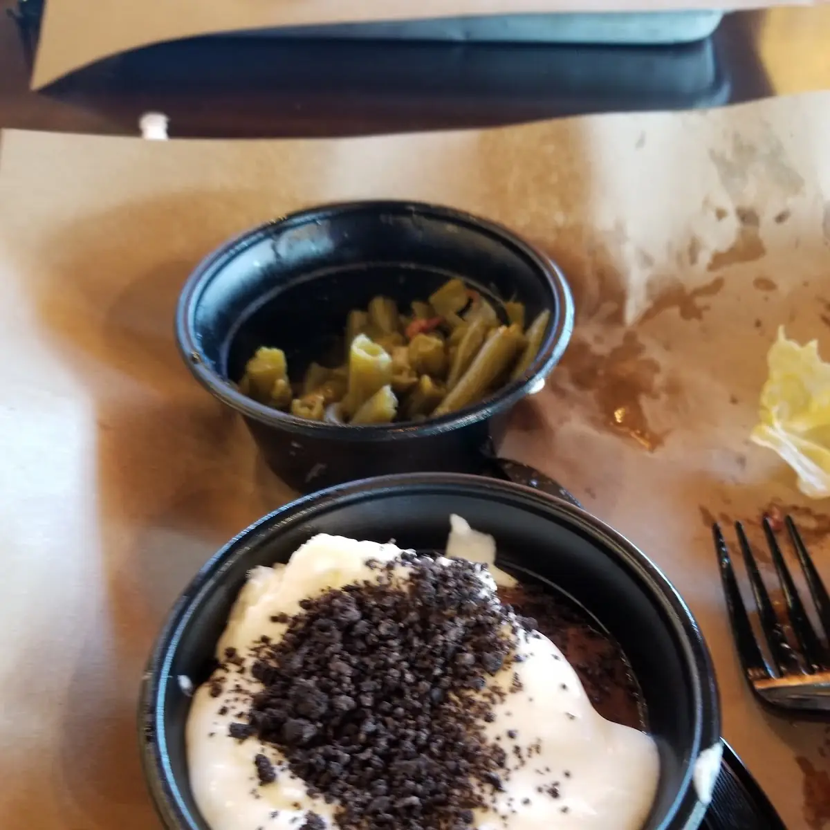 Green Beans and Chocolate Pudding
