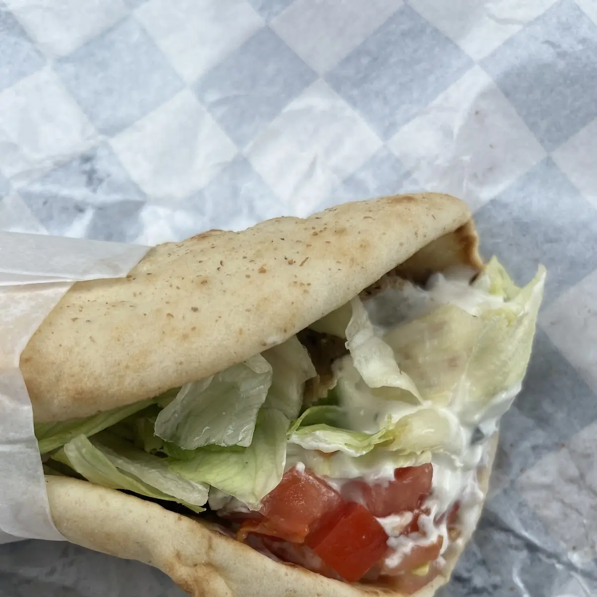 Lamb Gyro Sandwich with Steak Mixed Vegetables