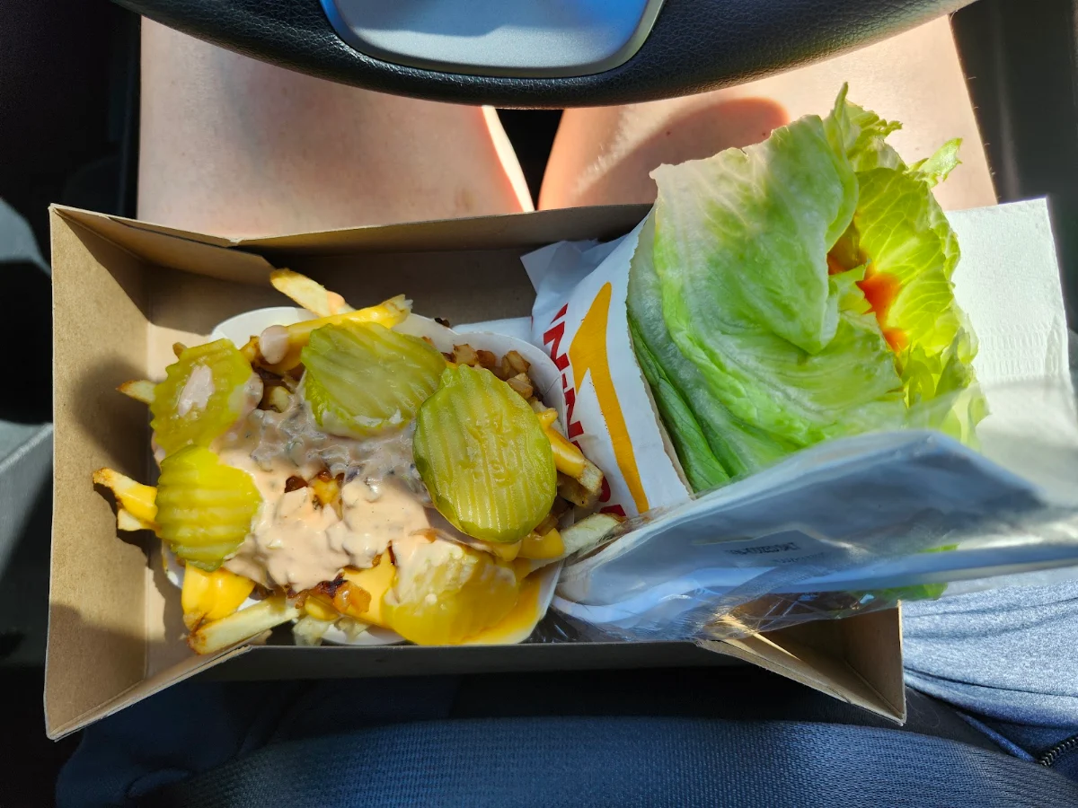 Double Double Protein Style with Grilled Onions