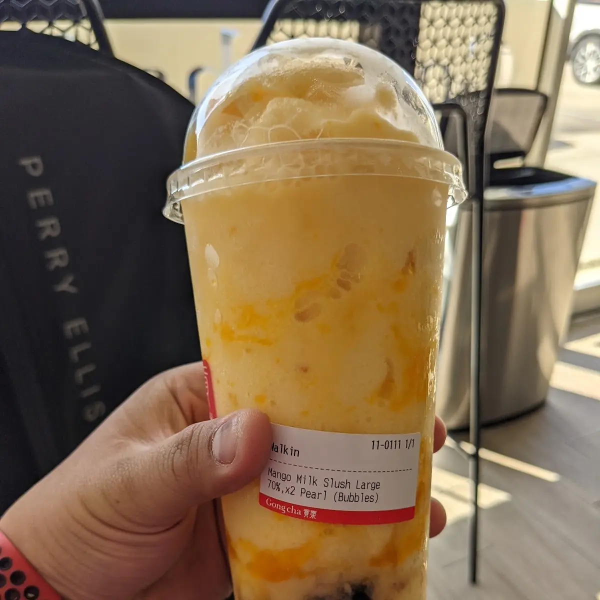 Mango Slush with Extra Boba