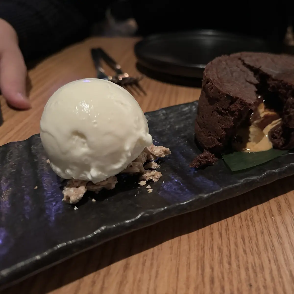 Lava Cake with Honey Gelato