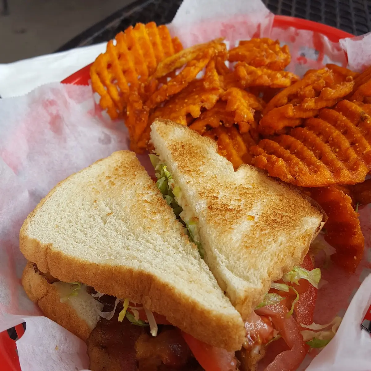 blt and Sweet Potato Fries