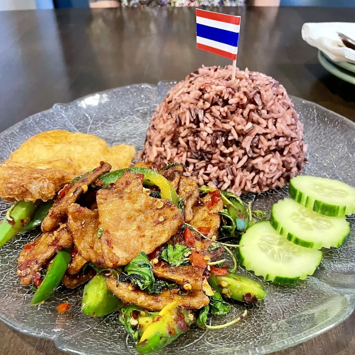 Pad Kra Pow & Fried Egg
