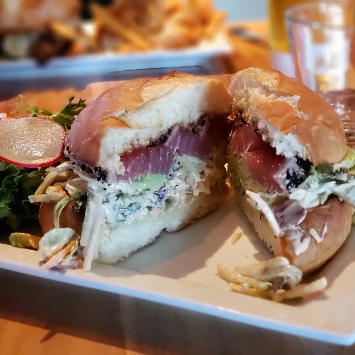 Ahi Tuna on a Brioche Bun