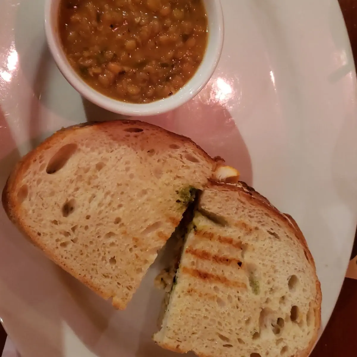 Chicken Panini and Lentil Soup