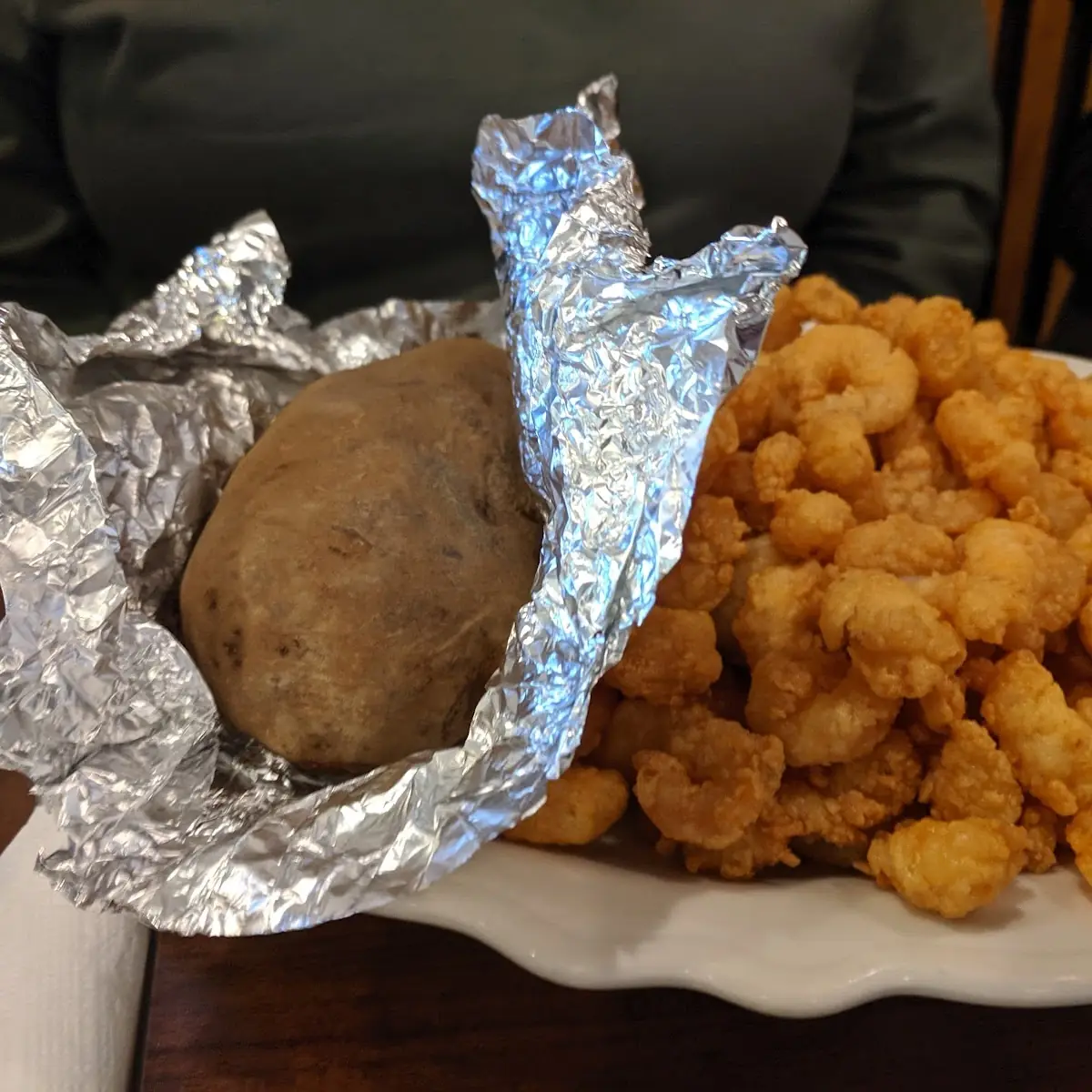 Shrimp and Baked Potato
