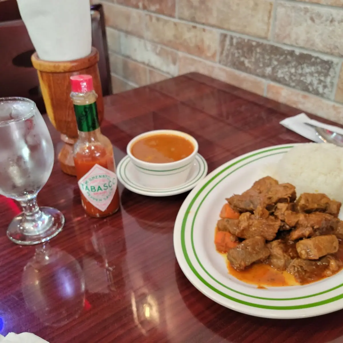 Beef Stew White Rice and Beans