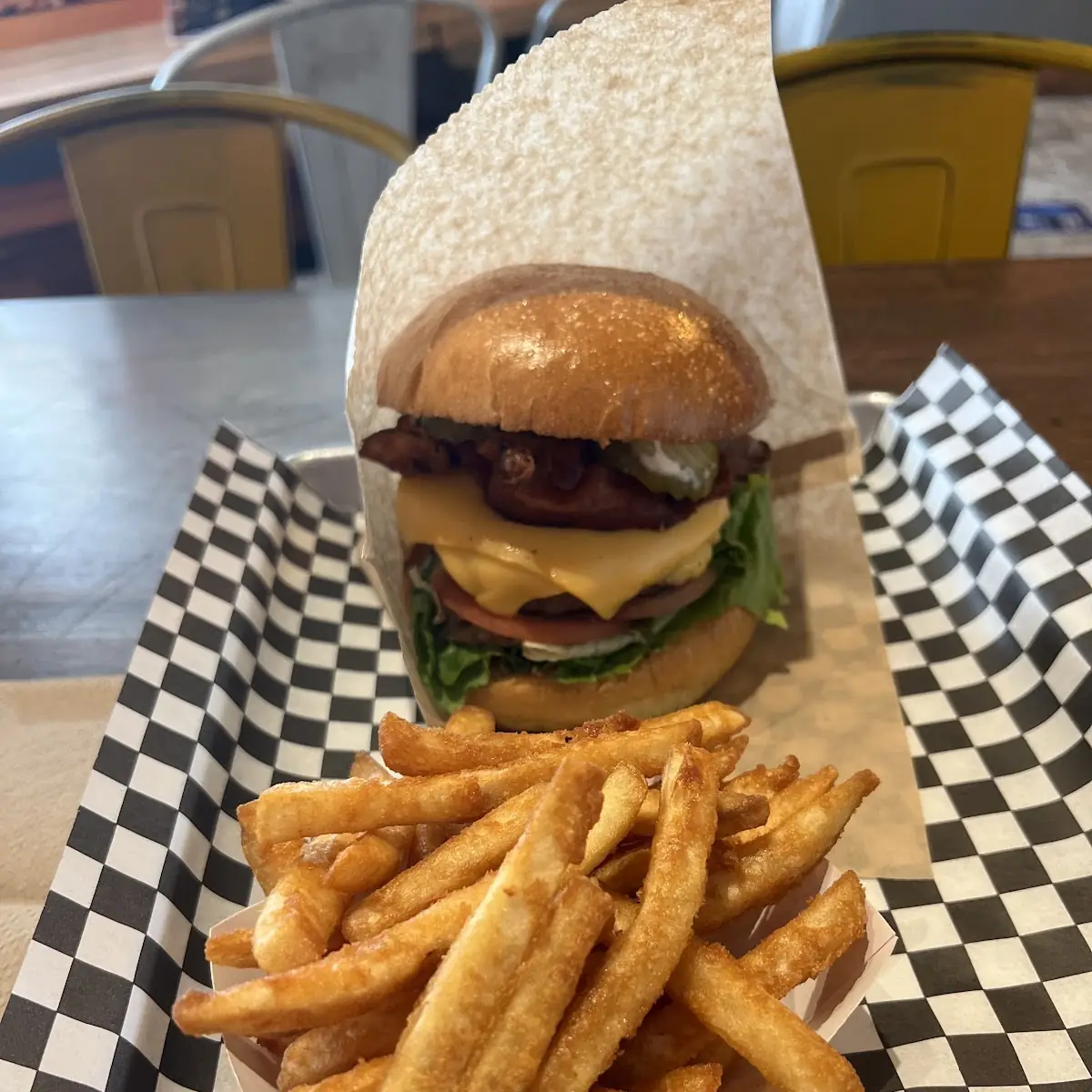 Bacon Cheeseburger and Fries