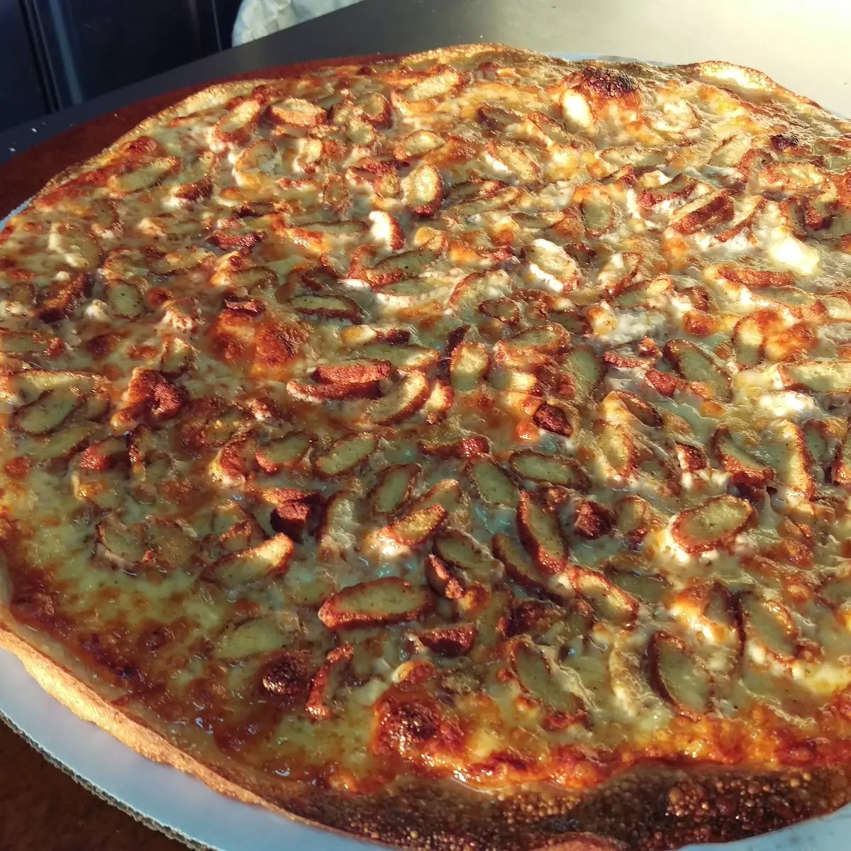Thin Crust Buffalo Chicken Pizza