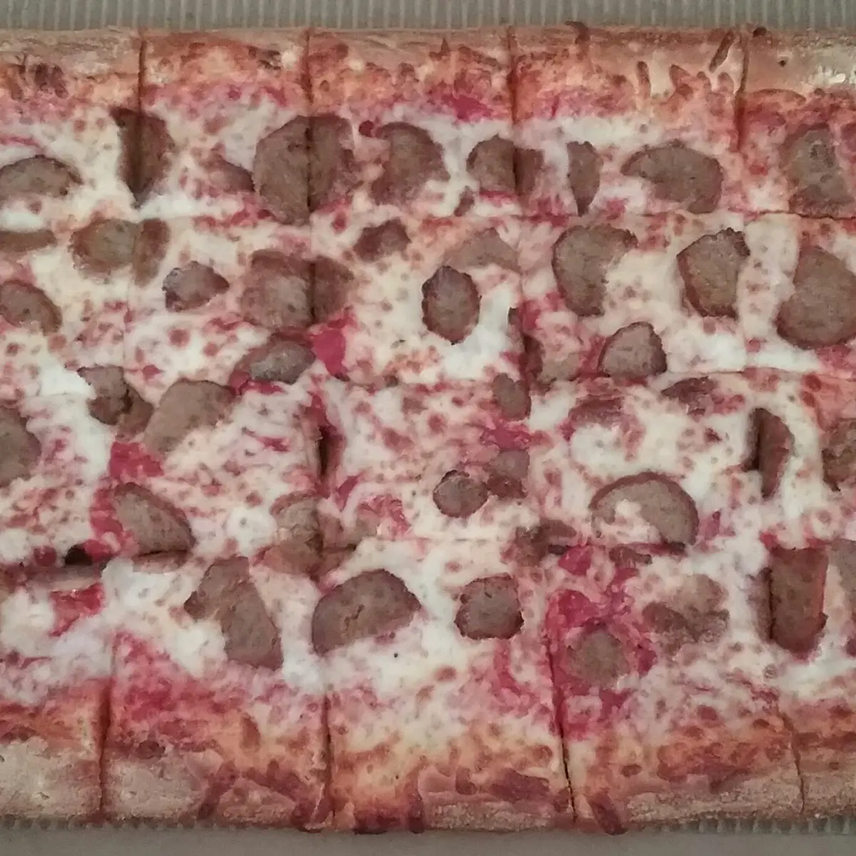 Half Sheet Meatball Pizza