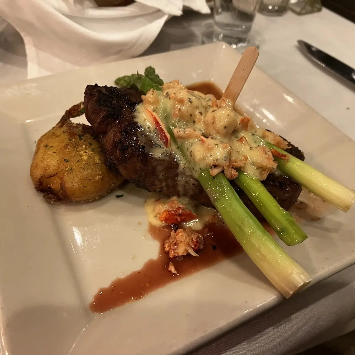 New York Strip with Asparagus