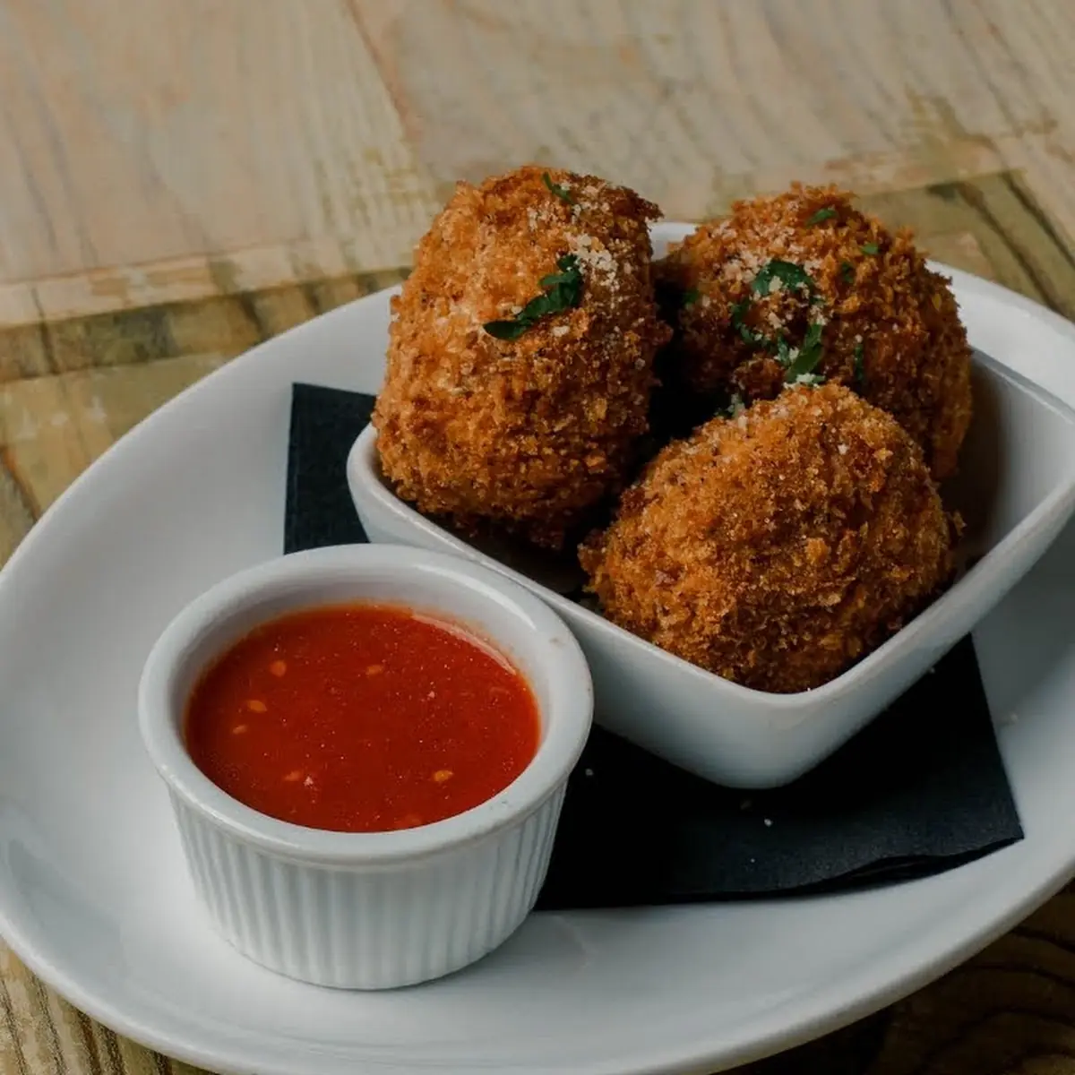 Fried Arancini with Marinara Sauce