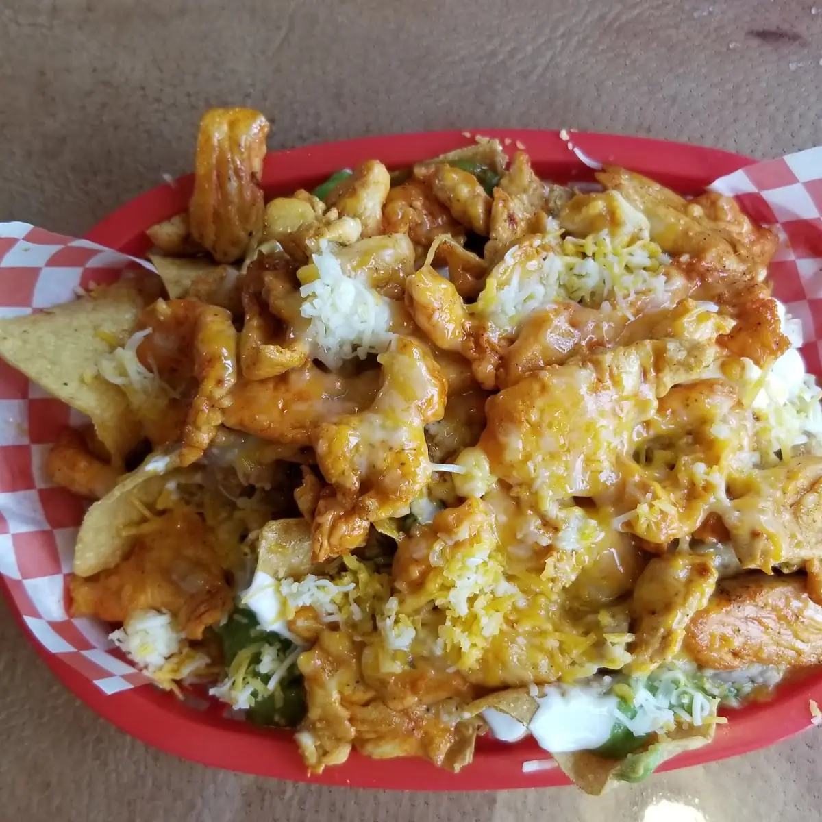 Grilled Chicken Nachos Small Half Size