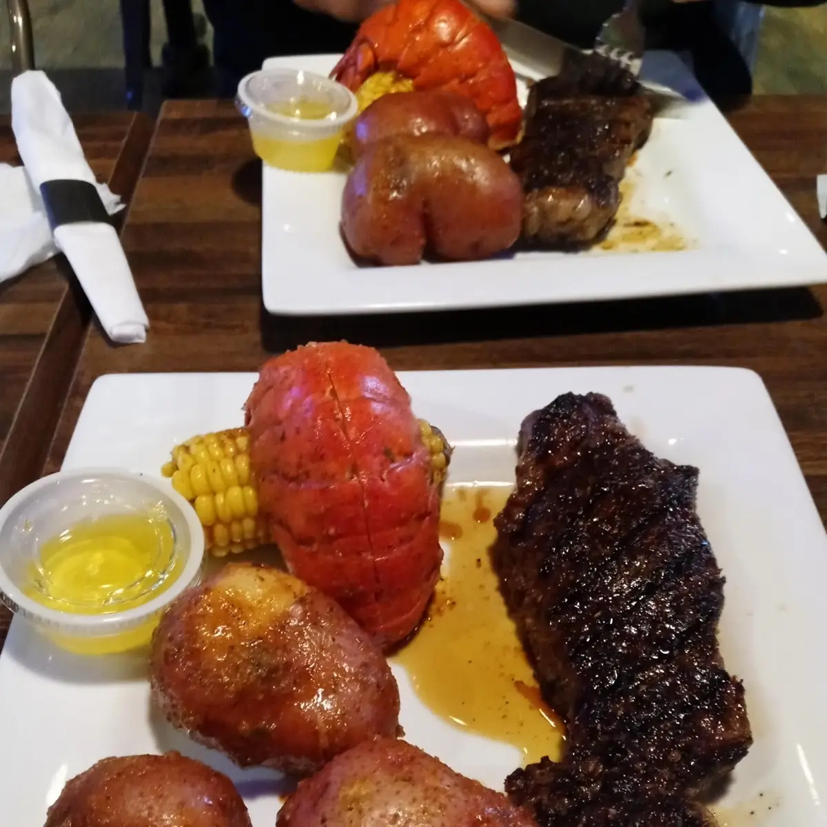 Steak and Grilled Shrimp Dinner