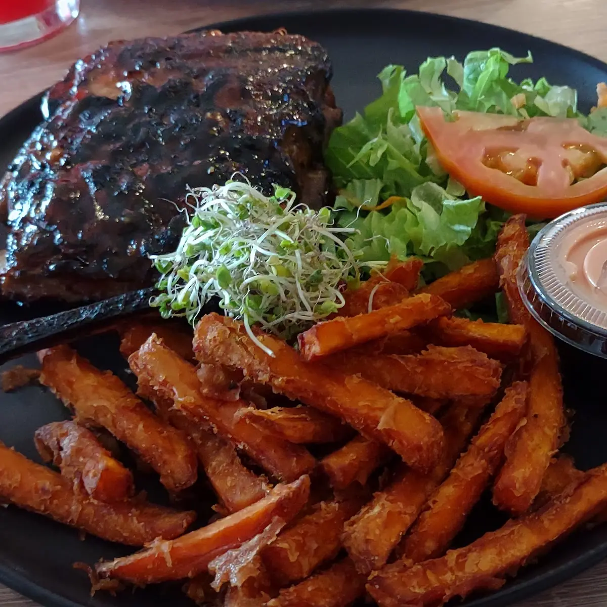 Churrasco Con Batata Frita